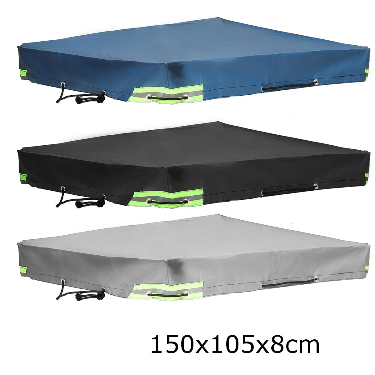 150-260cm Winter 600D Trailer Cover Auto Roof Tent Heavy Duty PVC Dustproof Waterproof Protector Cover Travel Camping Canopy