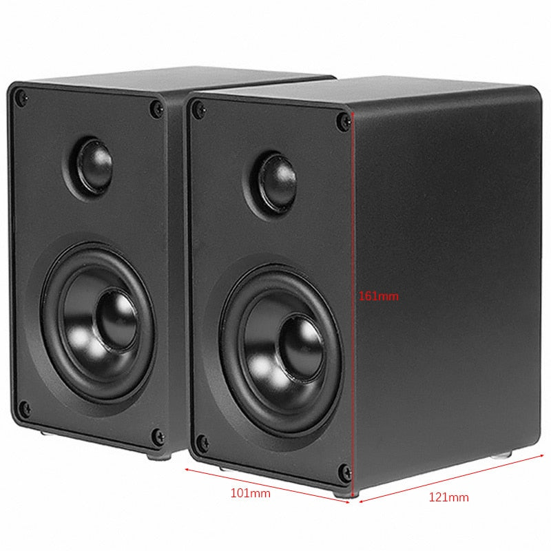 BRZHIFI Audio 3 Inch Aluminum Alloy Speaker Desktop 2.0 Channel Two-way Passive Stereo Computer Satellite Surround Wall Hanging