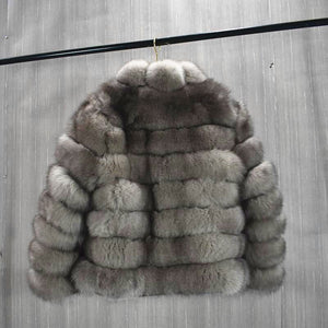 Fox Fur Fashion Luxury Coat