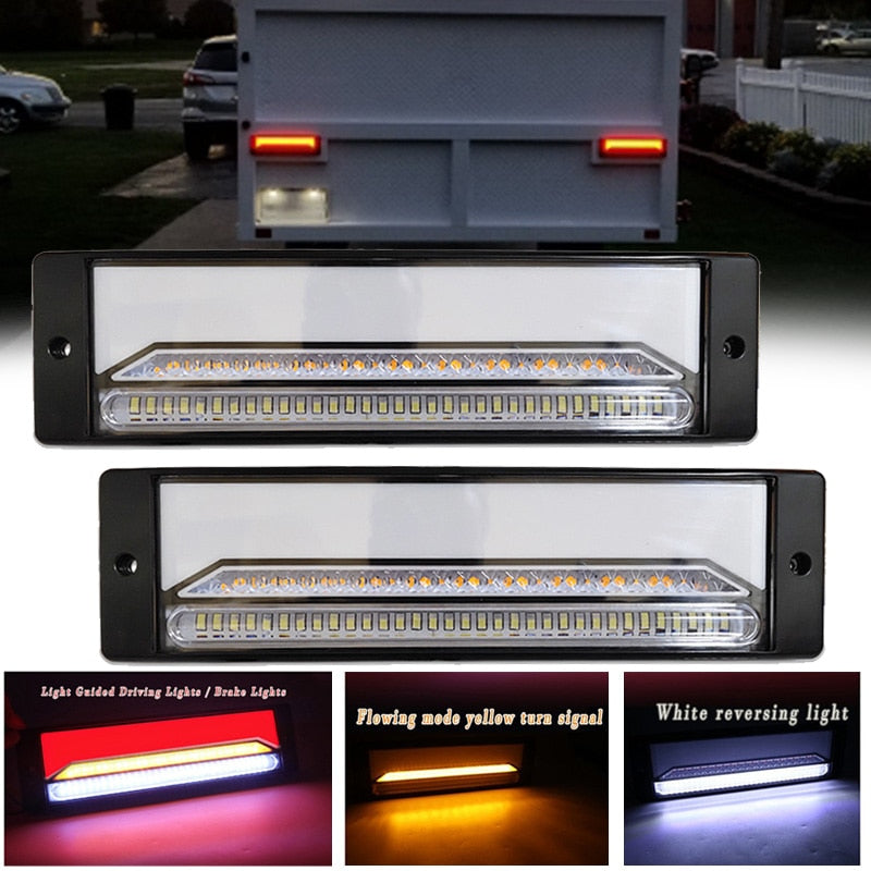 1pair  147 LED Waterproof Turn Signal Light Kit RV Rear 12V Stop Turning Taillight Sign Reverse Lights For Truck Trailer