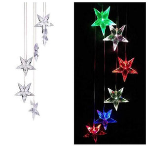 6LED Solar Power Changeable Light IP65 Waterproof Colorful Butterfly Wind Chime Lamp for Home Outdoor Garden Yard Decoration