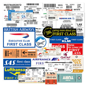 10/30PCS Boarding Pass Air Tickets Graffiti Stickers DIY Travel Luggage Guitar Laptop Waterproof Classic Cool Stickers Kid Toy