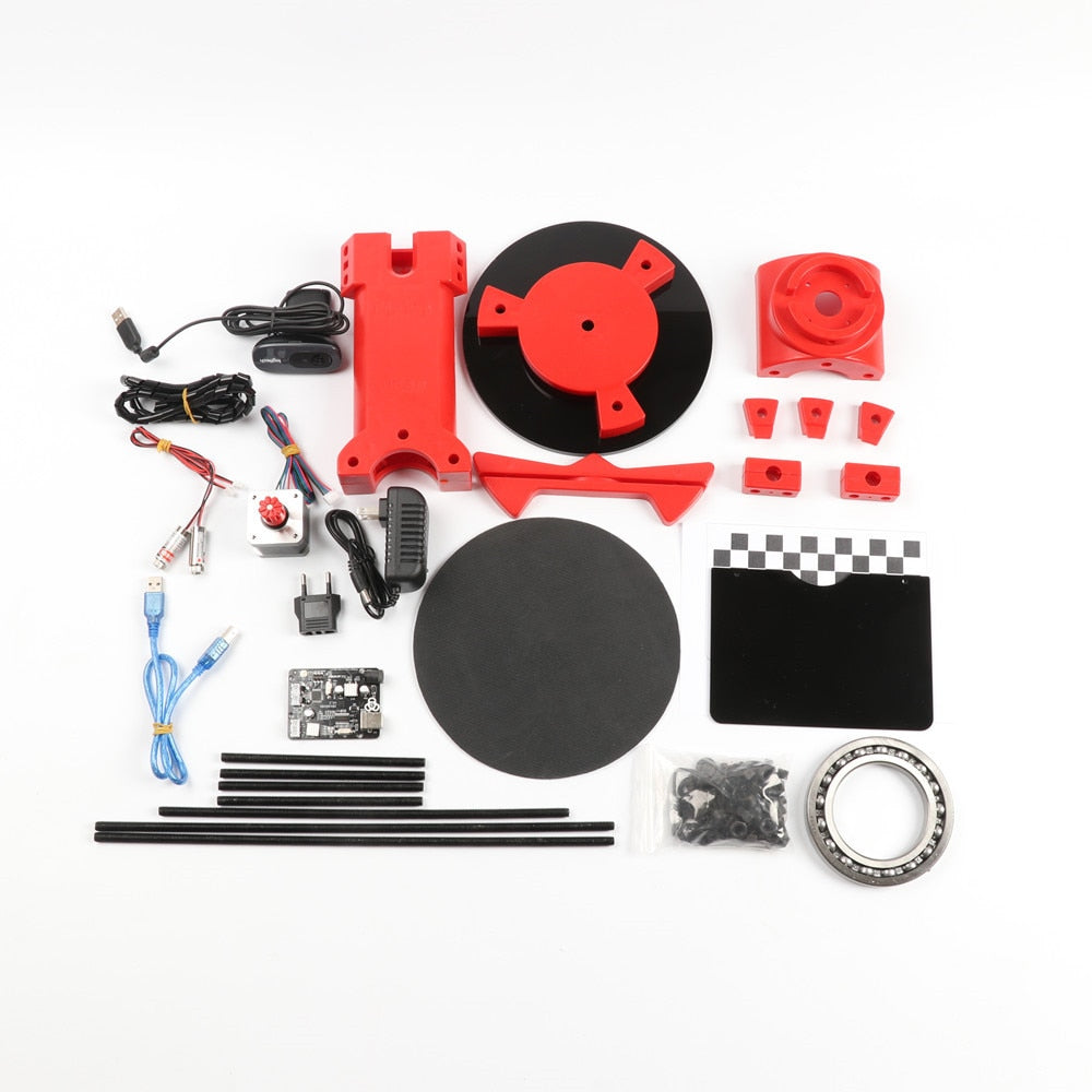 Reprap 3d Open source  3d scanner DIY kit, red plastic injection molding parts