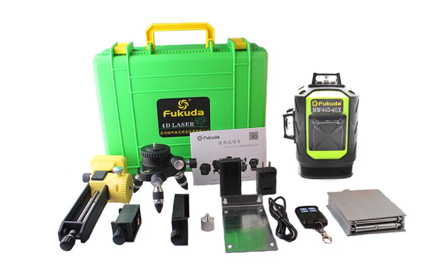 New Fukuda Professional 16 Line 4D Laser Level Japan Sharp Green 515NM Beam 360 Vertical And Horizontal Self-leveling Cross