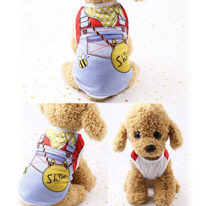 Cartoon Pet Dog Clothes for Dog Summer Puppy Vest Clothing for Small Dogs Chihuahua Yorkshire Shirt Pet T-shirt Cat Costume 6c4Q