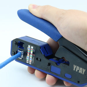 YPAY RJ45 crimping tool pliers network crimper stripper cutter ethernet clip tongs RG45 cat6 cat5e cat5 cat3 RJ11 multi function