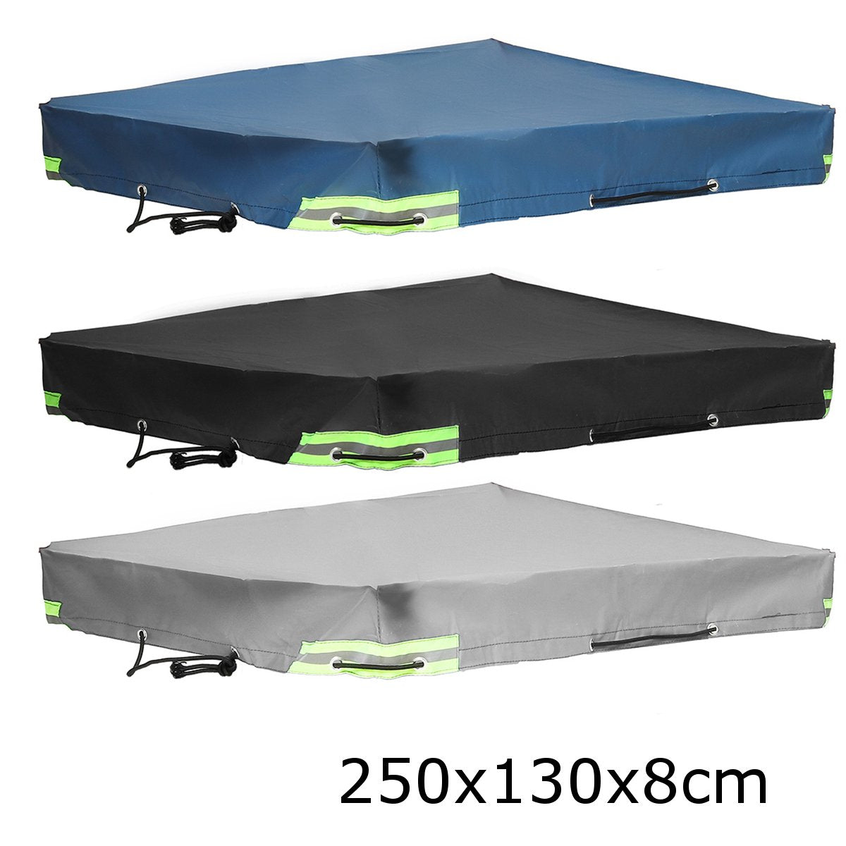 150-260cm Winter 600D Trailer Cover Auto Roof Tent Heavy Duty PVC Dustproof Waterproof Protector Cover Travel Camping Canopy