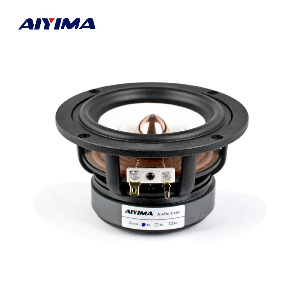 AIYIMA 1Pcs 4 Inch Full Range Speaker Driver 4 8Ohm 30W HIFI Treble Bass Loudspeaker Desktop Bookshelf Audio Sound Speaker