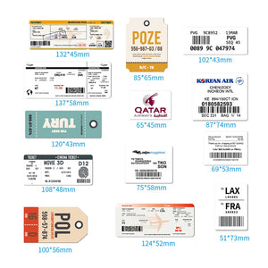 10/30PCS Boarding Pass Air Tickets Graffiti Stickers DIY Travel Luggage Guitar Laptop Waterproof Classic Cool Stickers Kid Toy
