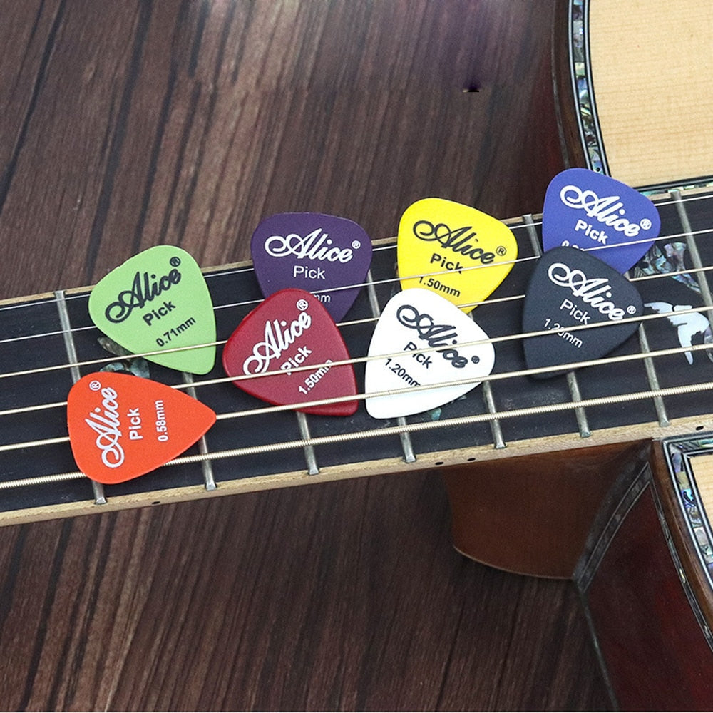 1set 30-50pcs Guitar Picks Alice Acoustic Electric Bass Pic Plectrum Mediator Guitar Accessories Thickness 0.58-1.5 mm mixed