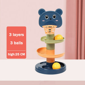 Baby Toys Rolling Ball Pile Tower Early Educational Toy For Babies Rotating Track Educational Baby Gift Stacking Toy ForChildren