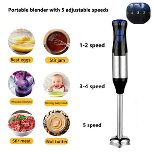 TABELL Portable Blender Electric Food Processors 5 Speeds Meat Mixer Machine Egg Blender Multifunction Juicer Kitchen Appliances