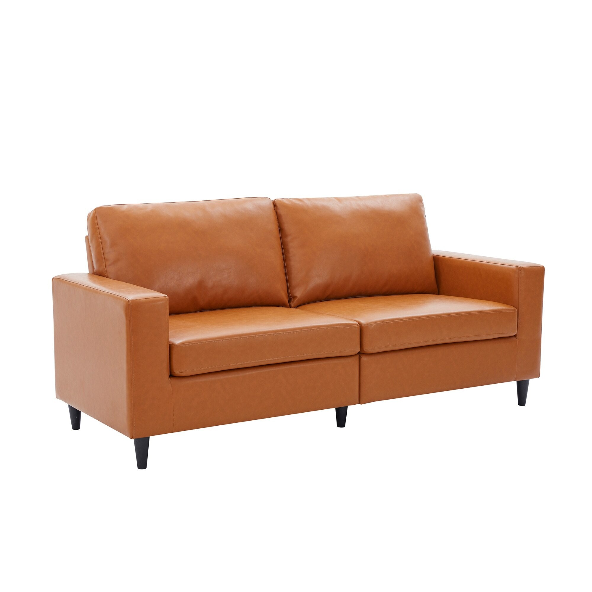 Furniture  Modern Style  3 Seat Sofa  PU Leather Upholstered Couch Furniture for Home or Office (3-Seat Sofa)