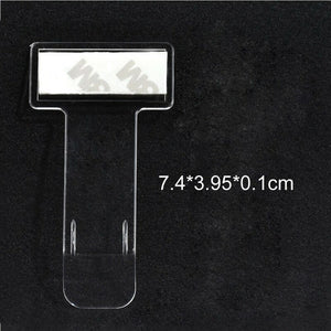 2pcs Transparent Car Vehicle Parking Ticket Receipt Permit Card Holder Clip Sticker Windscreen Plastic Universal Car Accessories