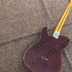 Electric Guitar T L Custom Shop Brown Sunburst Maple Fretboard 6 Strings Musical Instruments Graph Tech Nut