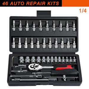 Socket Set Universal Car Repair Tool Ratchet Set Torque Wrench Combination Bit A Set Of Keys Multifunction DIY toos
