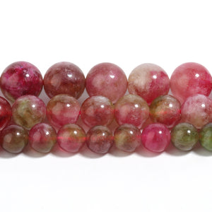 6 8 10mm Colorful Tourmaline Natural Stone Beads Loose Round Beads for Jewelry Making Diy Charms Bracelet Necklace Accessories