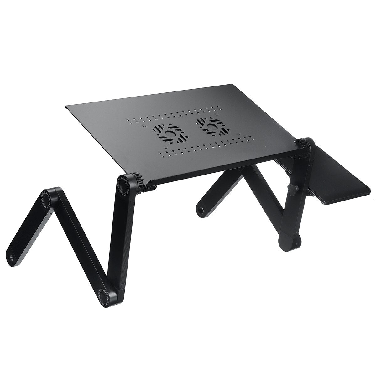 Aluminum Laptop Folding Table Computer Desk Stand for Bed 360 Degree Rotation MultiFunctional Portable Table 52.5x26.4x5cm