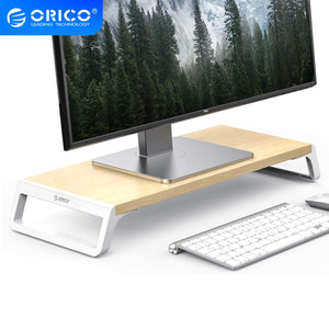 ORICO Wood Monitor Stand Universal Computer Riser Wooden Desktop Bracket Laptop Stand For PC MacBook Notebook TV Home Office